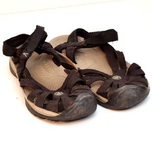 KEEN Sandals Outdoor Hiking Shoes Black Womens Size 10 Waterproof Hook & Loop